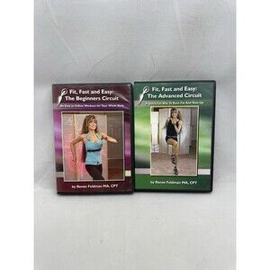 Fit Fast Easy Beginners Advanced Circuit 2 DVDs Renee Feldman MA CPT Workouts